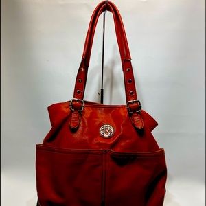 Relic hobo leather bag over the shoulder brick red